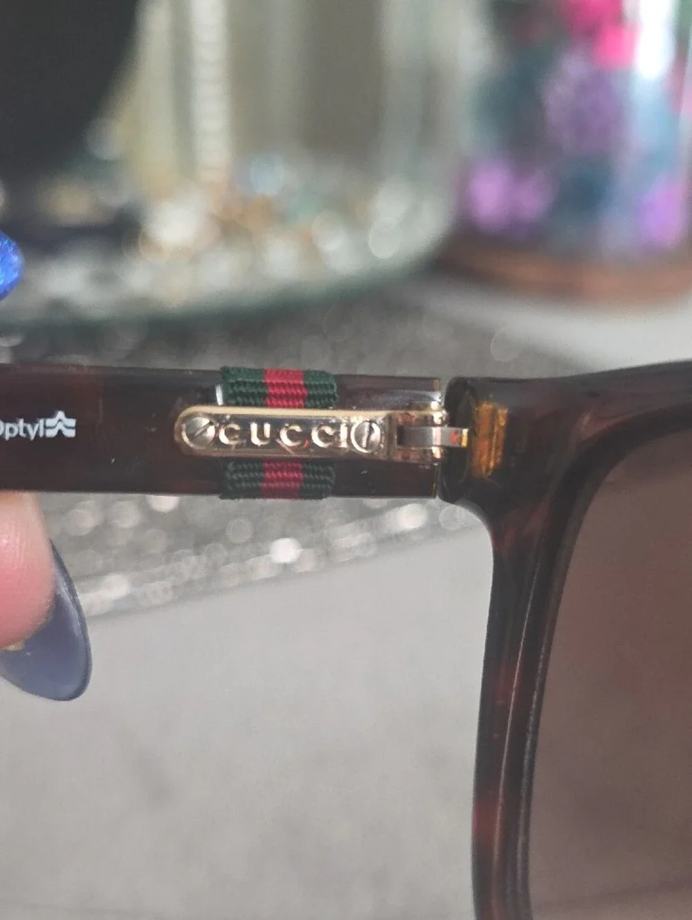 Gucci Brown Tortoiseshell Sunglasses with Dark Brown Lenses